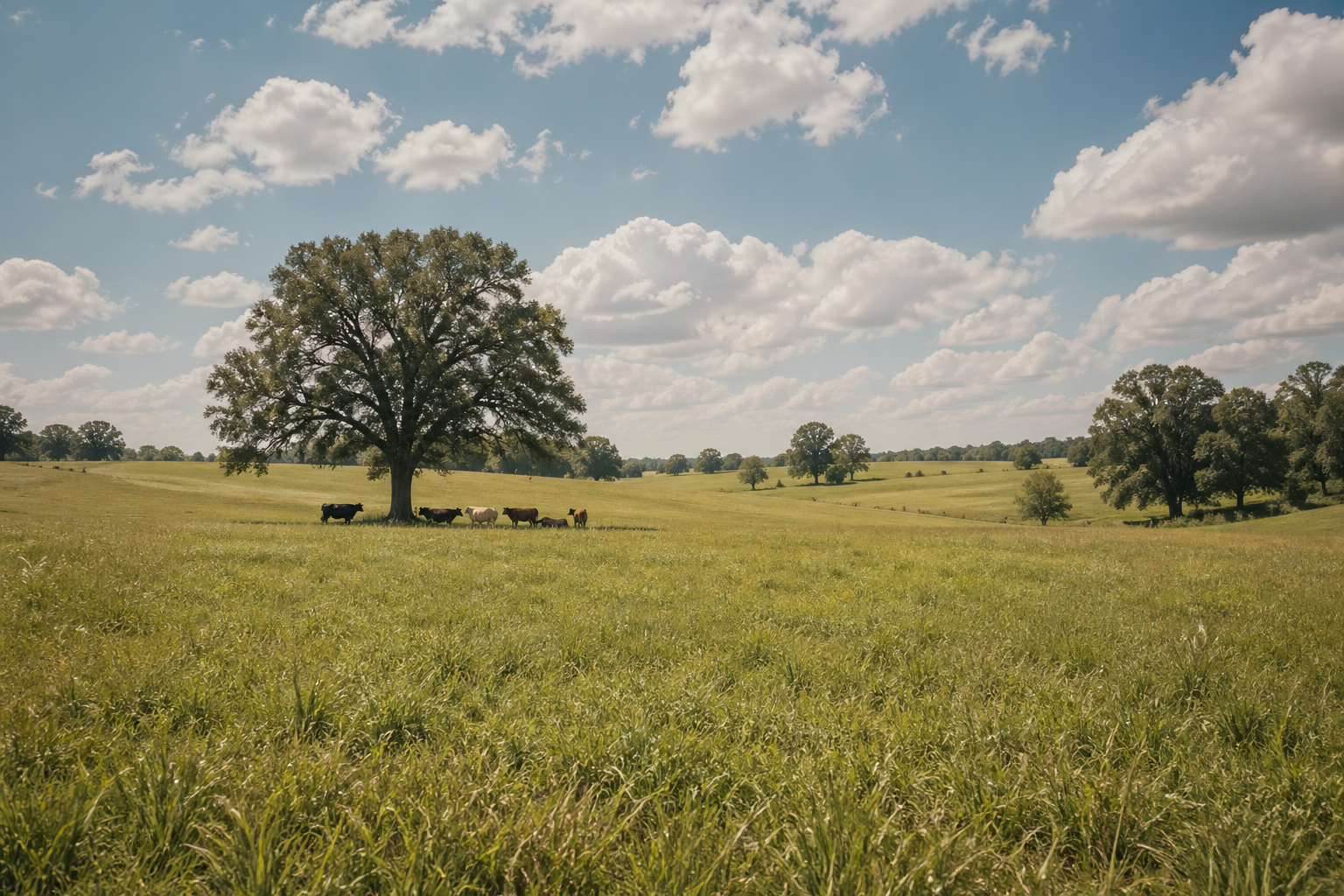 Bahia grass pasture with open rolling land